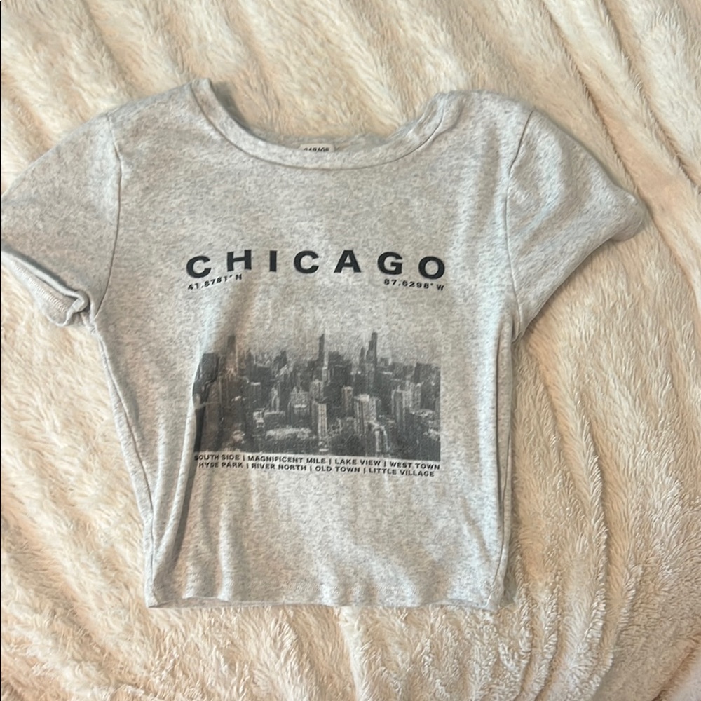 Garage Gray Chicago Skyline Crop Top